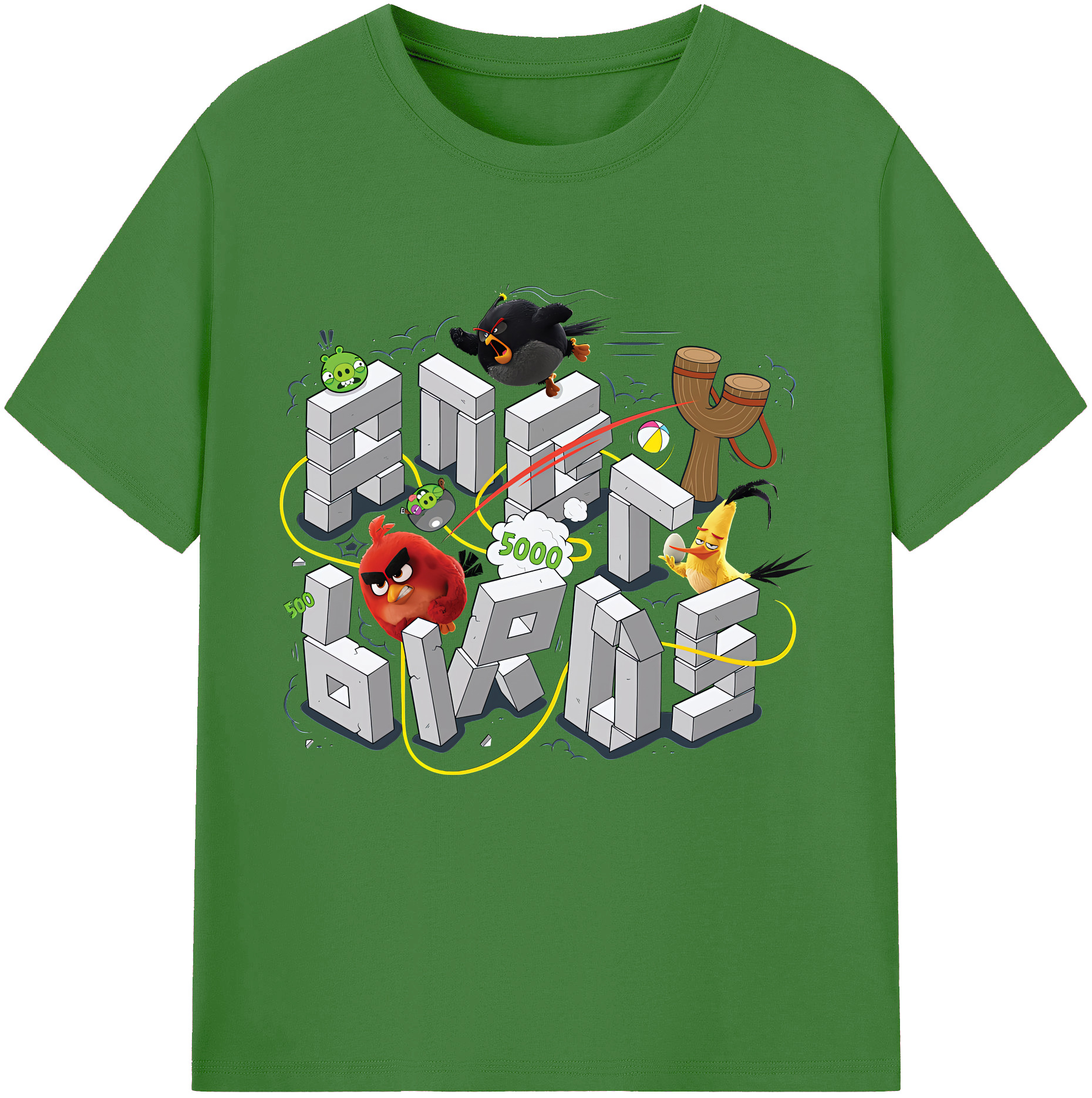 （画像用） Angry Birds アングリーバード レディースカジュアルプリントTシャツ（綿100％）